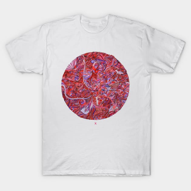 Psychedelic Red T-Shirt by darkicexx